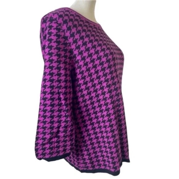 Vintage Alia purple/black knit sweater - Picture 4 of 5
